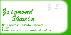 zsigmond skamla business card